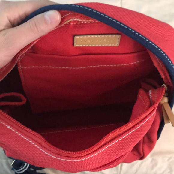 RESERVED! TB Cherry Red T Embroidered Backpack - Picture 5 of 8